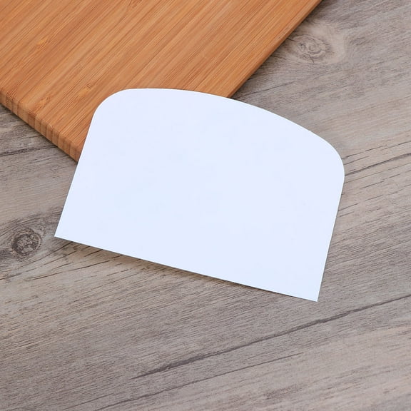 HOMEMAXS Plastic Baking Scraper Set for Cake Baking Use Includes 2 White Scrapers and 2 DShaped Scrapers