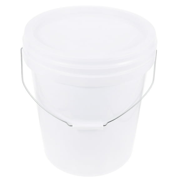 HOMEMAXS  Plastic Barrel Pigment Bucket Water with Lid Paint Containers Lids White