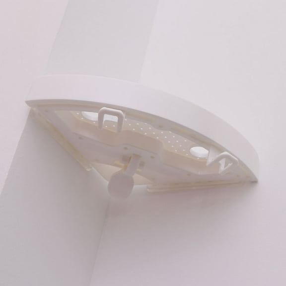 HOMEMAXS Plastic Corner Shelf with Strong Suction for Bathroom and Kitchen White Triangle Design Fits in Corners 4kg Capacity