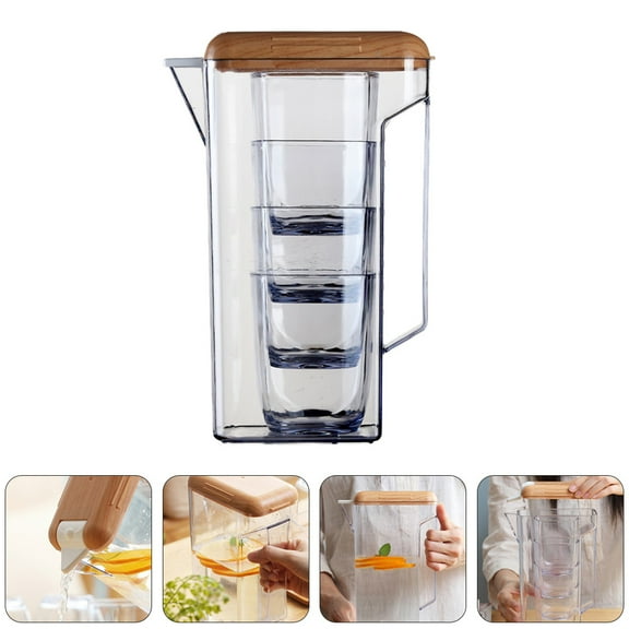 Plastic Water Pitcher with Handle for Storage in Assorted Color Large Capacity 1600ML