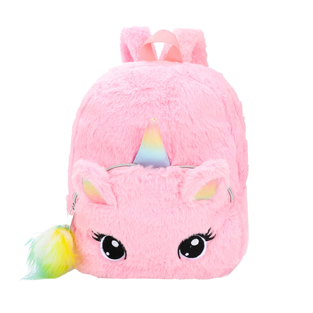 HOMEMAXS Plush Toy Backpack Cartoon School Bag Fashion Pink Unicorn ...