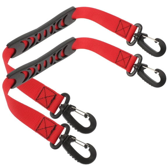HOMEMAXS Portable Nylon Skate Leash for Carrying Roller Skates and Boots in Red Easily Stores in Pocket 2Pcs