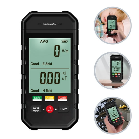 HOMEMAXS Portable Radiation Detector for Detecting EMF with High Accuracy Black Plastic