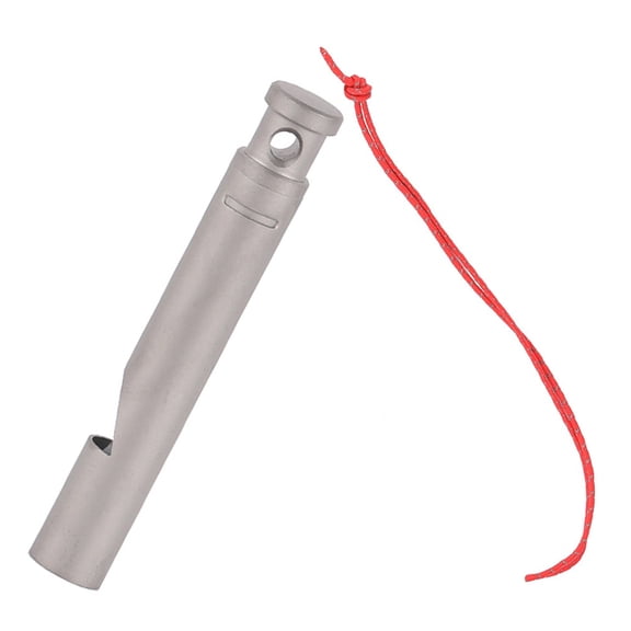 Portable Titanium Whistle Loud Titanium Whistle with Rope Emergency Whistle