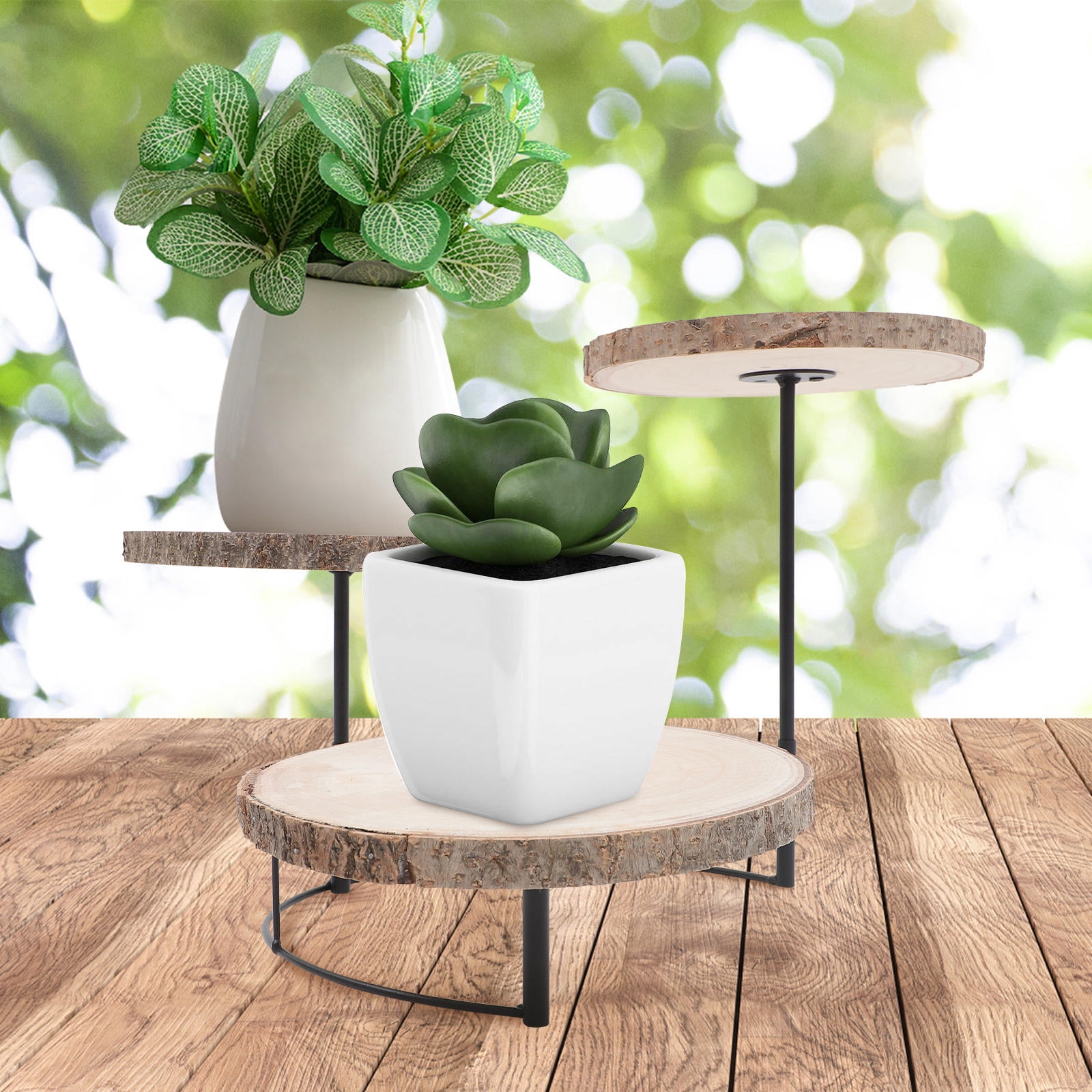 jojofuny Garden Planter Rack Storage Organization 1Set 15.7x13.8x11.8in ...