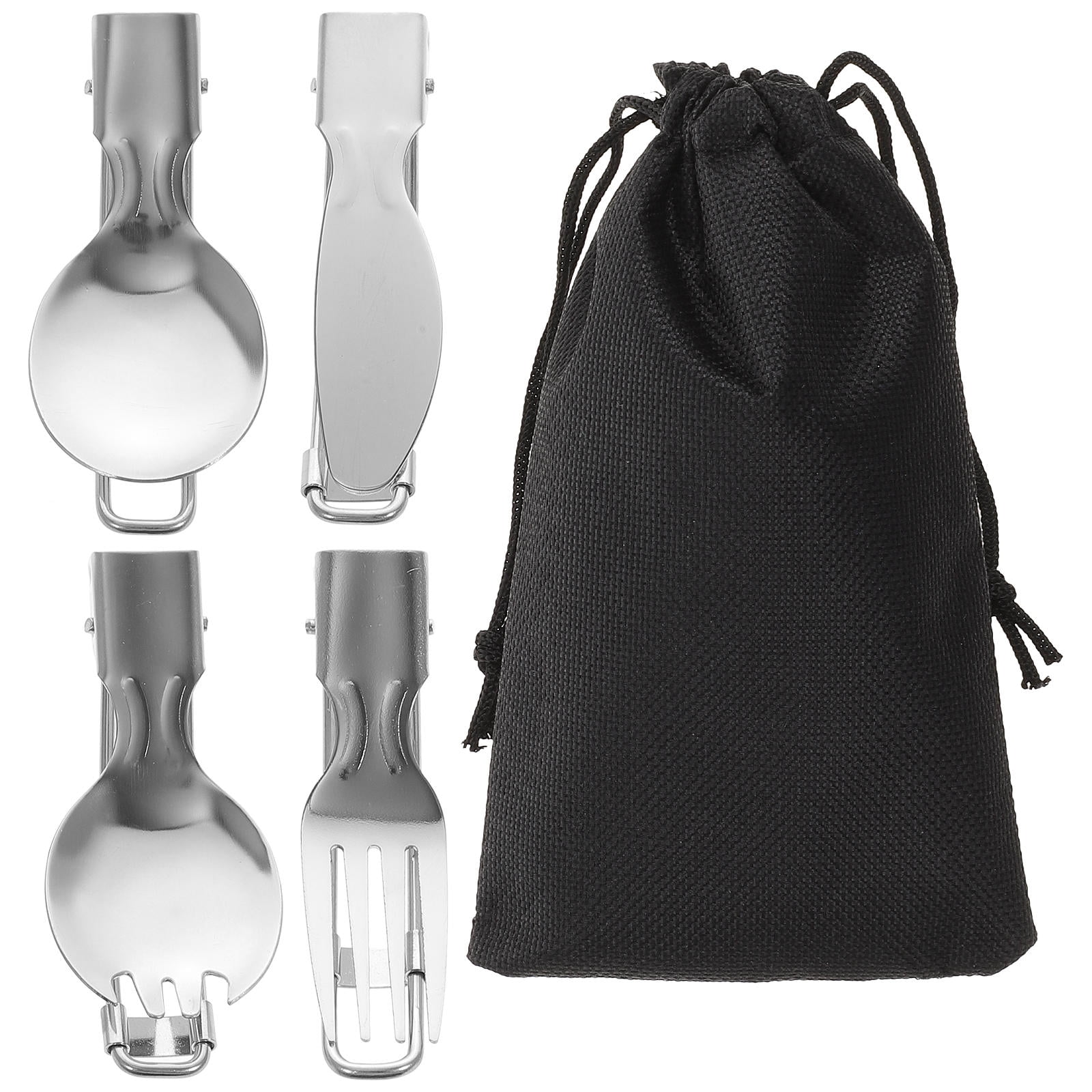 HOMEMAXS Premium Stainless Steel Travel Cutlery Set with Case for ...
