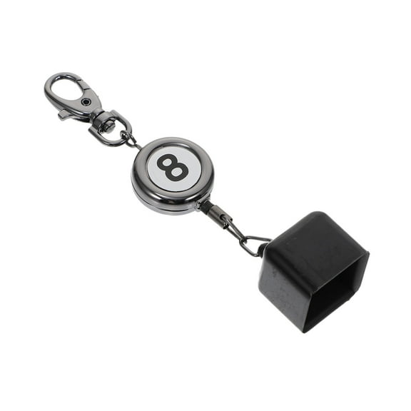 HOMEMAXS Professional Pool Cue Chalk Holder Chalk Protective Cover for Billiard (Black)