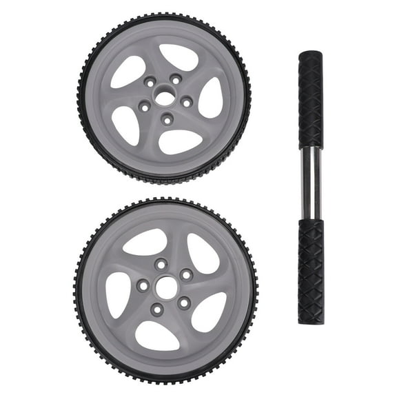 HOMEMAXS Push up Board Adjustable Ab Wheel Exercise Wheel Fitness Toddler Grey