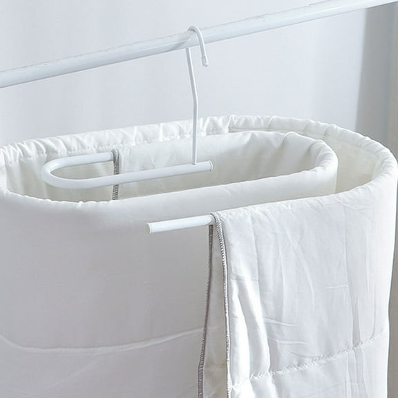 HOMEMAXS Quilt Rack Laundry Hanger Comforter Heavy Duty Clothes Racks White