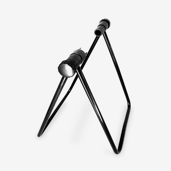 Portable Bike Stand with Rear Wheel Clamp and Quick Release for Secure Storage Black Metal