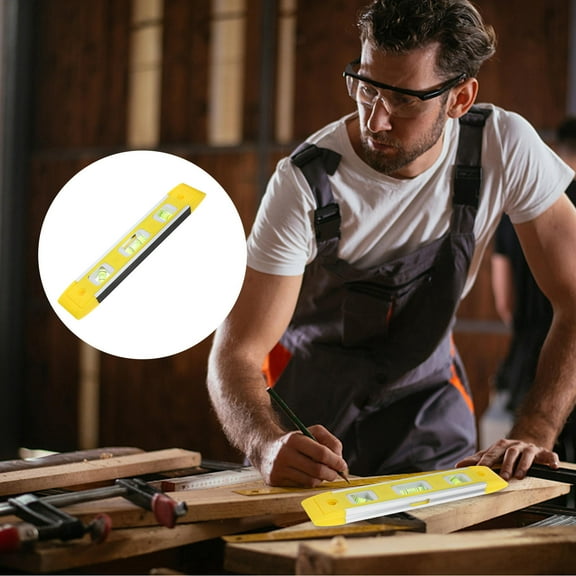 HOMEMAXS Raindrops Aluminum Alloy Spirit Level with Overhead Viewing Slot for Accurate Measurement 1 Set