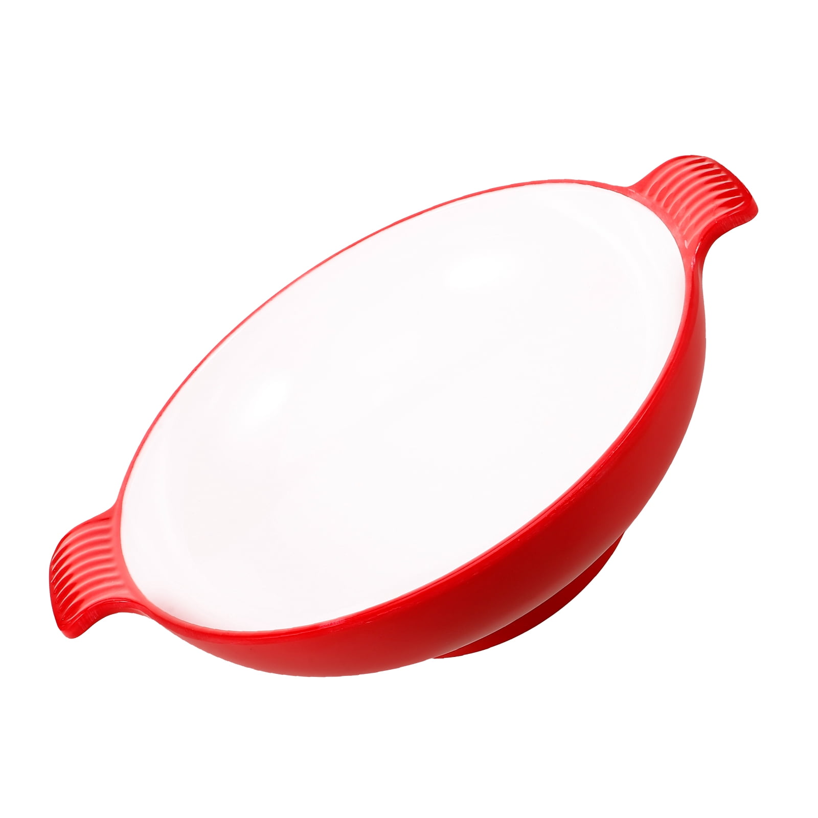 WEUVEB Cereal Bowl Red Plastic 1Set 10.41X8.45X2.55in