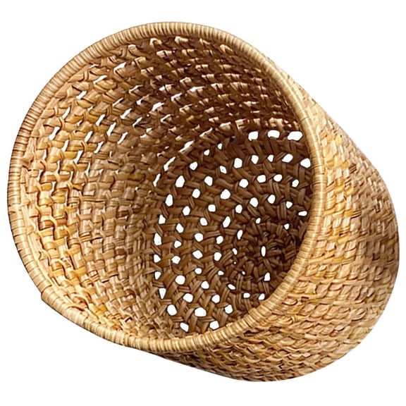 HOMEMAXS Rattan Pencil Holder Pen Organizer Pencil Cup Holder Woven Pencil Pot Rattan Makeup Brush Holder