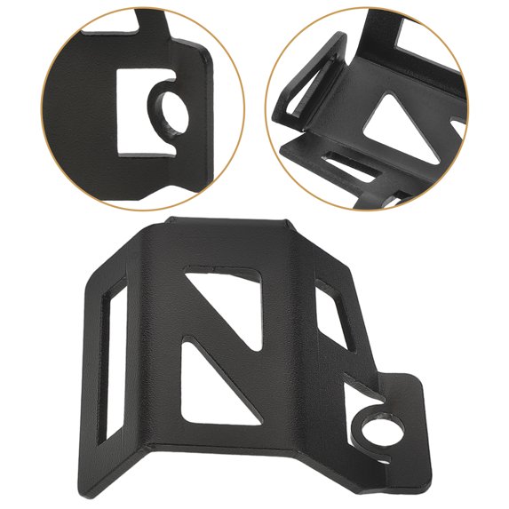 HOMEMAXS Rear Brake Fluid Reservoir Cover Guard Aluminum Oil Inline Fiber Bike Black