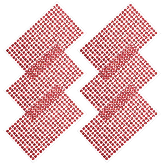 HOMEMAXS Red Acrylic Stick on Gems for Crafting with Strong Adhesion Decorative Jewel Stickers 6 Sheets