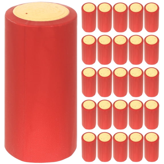 BEADCEST Wine Bottle Caps Red PVC for Sealing 200Pcs