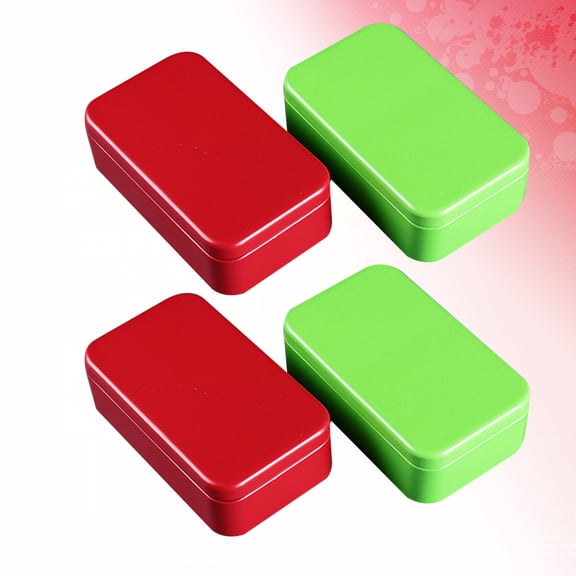 HOMEMAXS Red Tinplate Box for Storage Keeps Contents Fresh and Organized Perfect for Home Use 4 Pieces