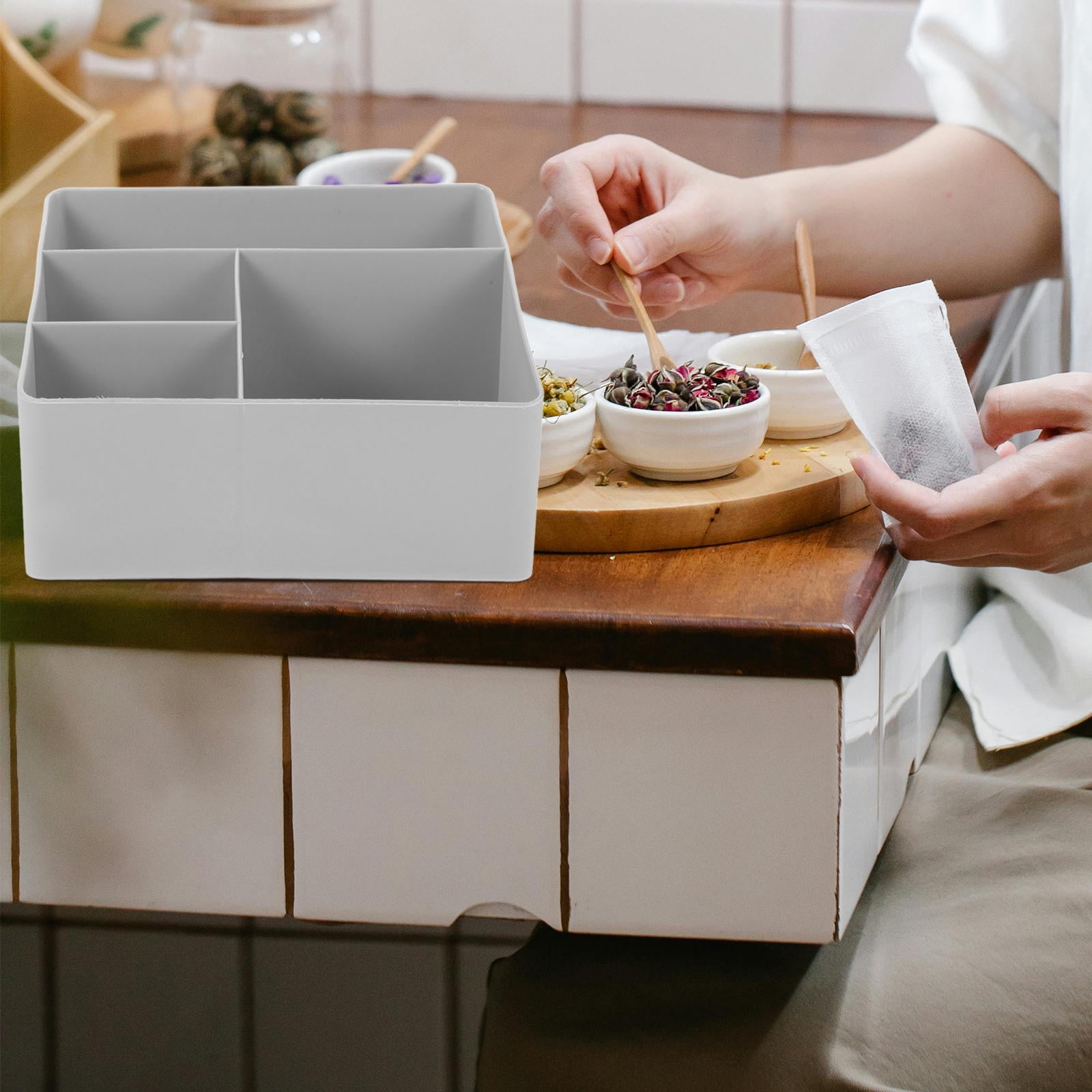 Remote Control Holder Countertop Organizer Labels Packets Grey ...