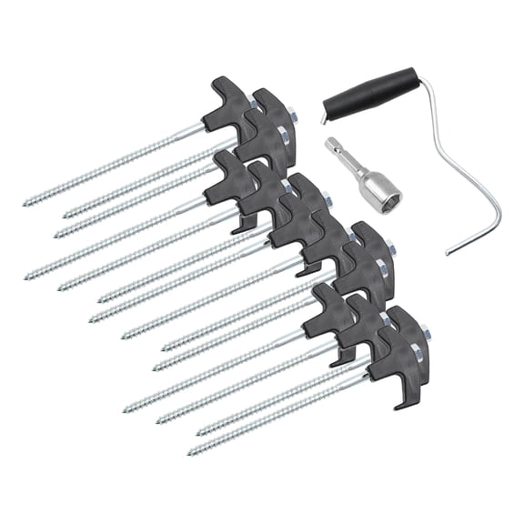 HOMEMAXS Replacement Tent Pegs Tree Stake Kit Conditioner Black