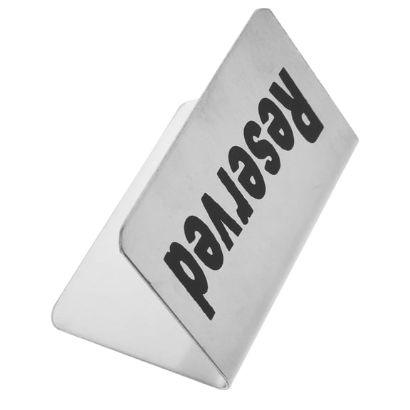 VERDANVERSE Holder Table Sign Stainless Steel Silver 1Pack Formal Gatherings
