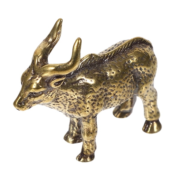 HOMEMAXS  Retro Animal Statue Creative Brass Ornament Goat Decorative Golden