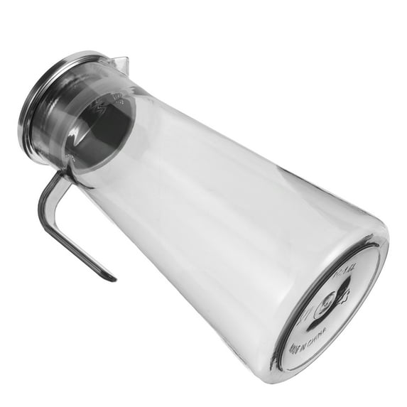 Reusable Acrylic Drink Pitcher For Portable Beverage Dispenser With Handle Transparent Acrylic Carafe For Iced Tea Lemonade 1.5l