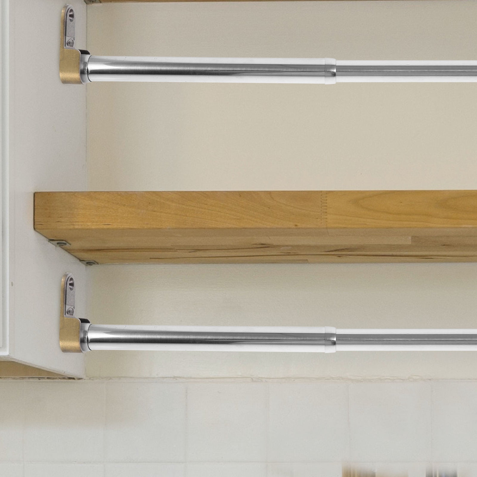 HOMEMAXS Rods Support Tringle Closet Pole Wall Brackets Holders ...