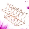 thumbnail image 1 of Rose Gold Iron Book Shelf for Book Holding with Star Shape Design and Strong Structure 7.87x7.87x15.75 Inches, 1 of 8