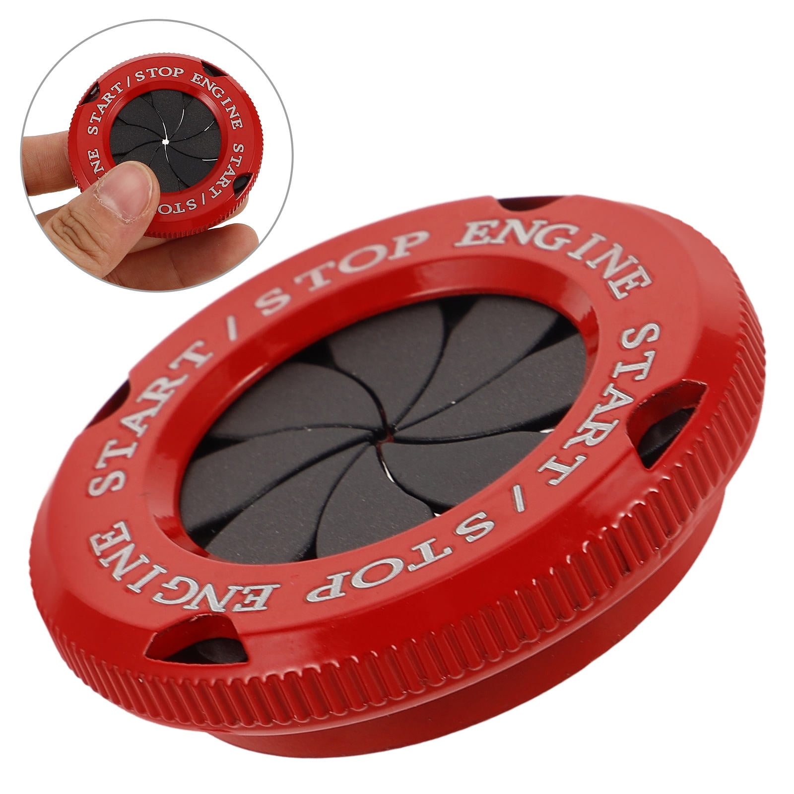 HOMEMAXS Rotary Push Start Button Cover Universal Car Engine Start Button Cover Car Accessories Motorcycle Ignition Key Switch Cover