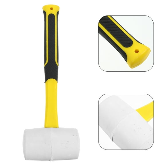 HOMEMAXS Rubber Mallet Hammer for Home Use Elastic with Comfort Grip and High Strength 7.5 inch