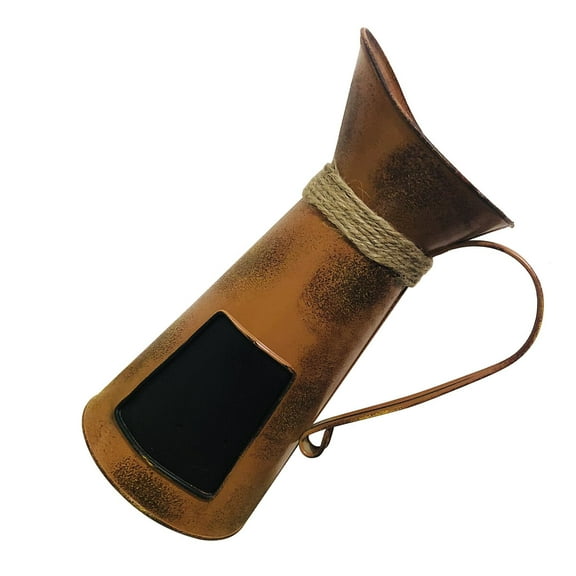 Rustic Pitcher with Blackboard Design for Dried Flowers and Decoration in Living Room Orange