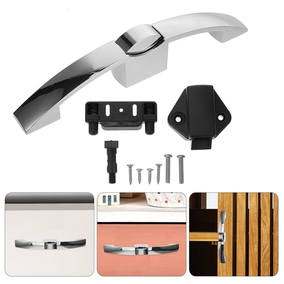 HOMEMAXS Rv Handles for Travel Trailers Rustic Camper Elderly Silver