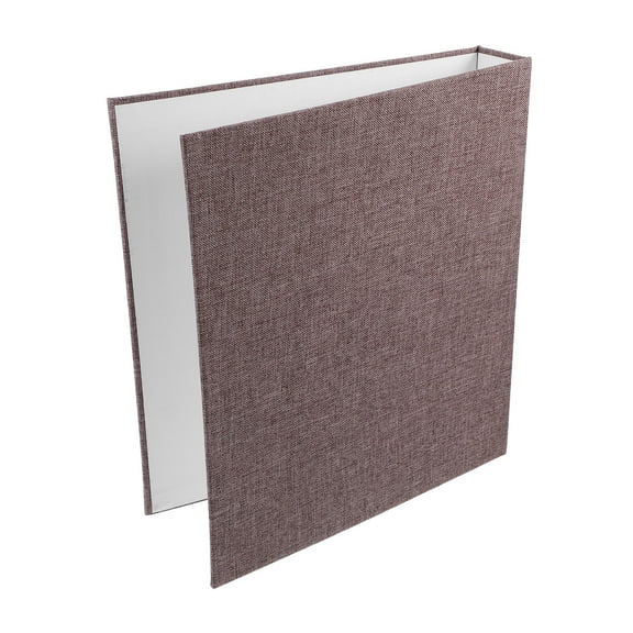 Grey Cloth and Metal Mini Binder Dividers for Office with 3 Ring Perfect for Diary Travel Journal A5 Size