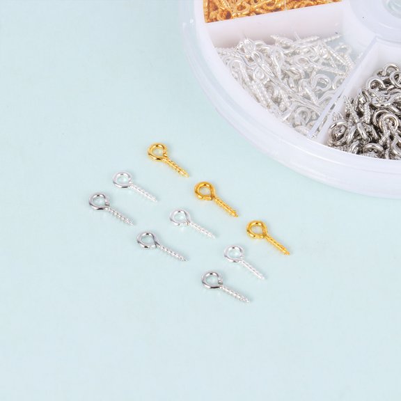 BEADCEST 1Pack Threaded Hook Sheep Eye Screw with Round Circle Top for Various Household Applications