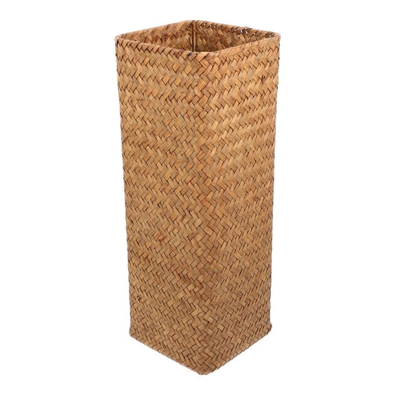 HOMEMAXS Seagrass Handmade Decorative Vase Tall Woven Floor Centerpiece Vase Dried Flower Holder Basket for Home Decoration