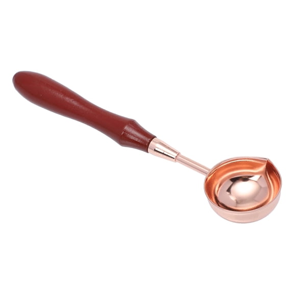 MOKKHNB Wax Sealing Stamp Spoon Wax Sealing Stamp Melting Spoon Brown Copper 1Pcs 4.32X1.18X0.39in