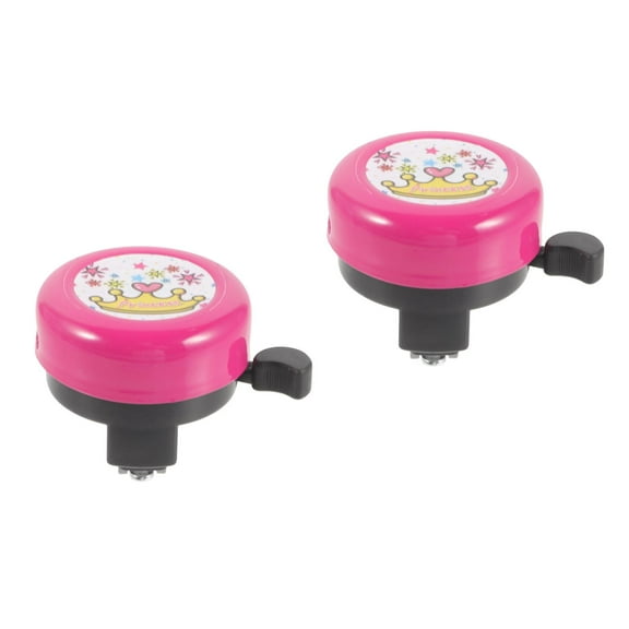HOMEMAXS Set of 2 Bell Motorcycle Ride Rings Tricycle Scooter Child Rosy