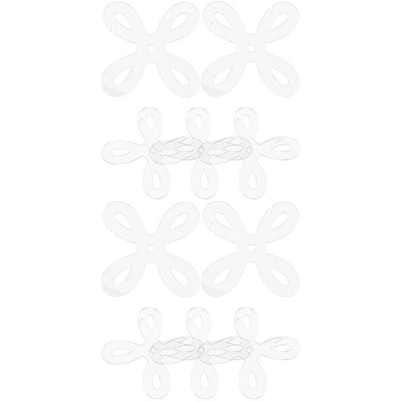 BEADCEST Set of 10 Clear Acrylic Yarn Bobbins for Sewing, Transparent Thread Organizers for Crafting