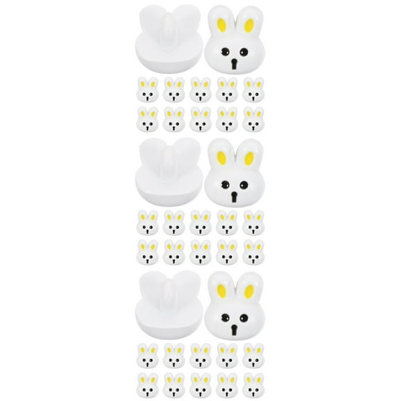 Set of 3 Small Resin Buttons Coat Sewing Sweater Knobs Child Baby White