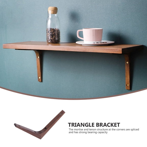 HOMEMAXS Shelf Brackets Wall Bracket Home Decor Bedroom Shelf 17.50X17.50X1.90CM Coffee