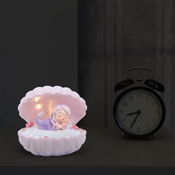 HOMEMAXS Shell Night Light LED Lamp for Decor Synthetic Resin Compact Size
