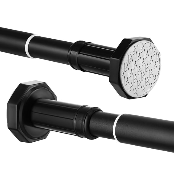 Black Stainless Steel Adjustable Tension Rod for Home Use Expandable Clothes Drying Pole with