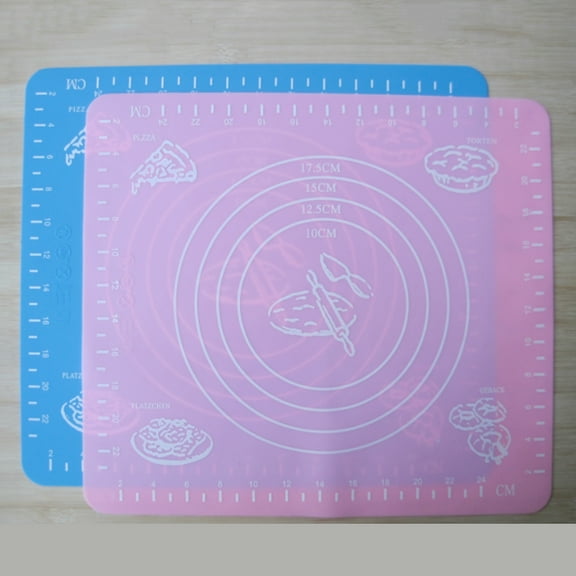 HAMPPLIES Heat Resistant Non-Stick Baking Mat Silicone Pink 1Set