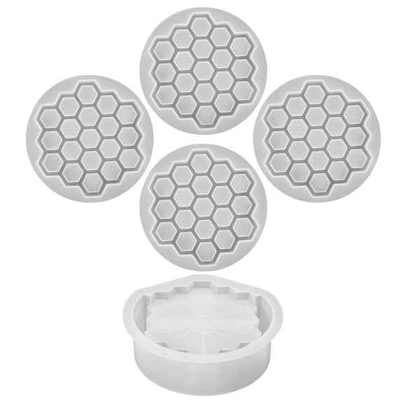 GARVALON Aesthetic Coasters Silicone Grey for Homeowners 1 Set 5.2x4.7x1.7in