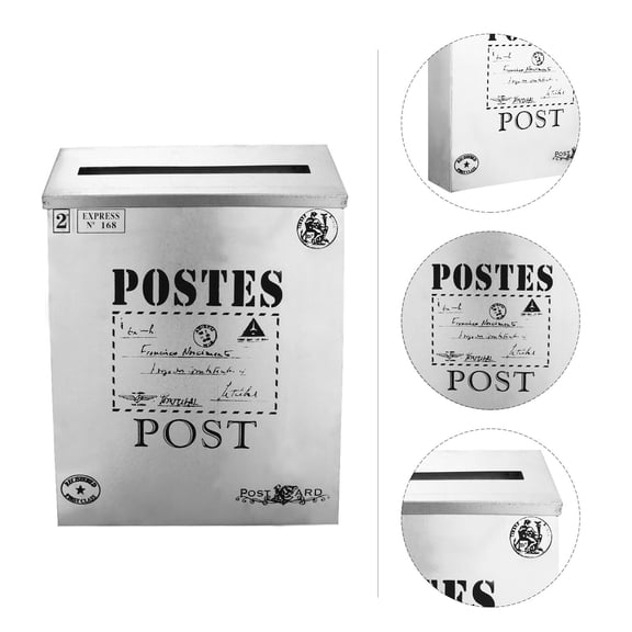 HOMEMAXS Silver Tin Box for Decor with Large Storage Space 1pc