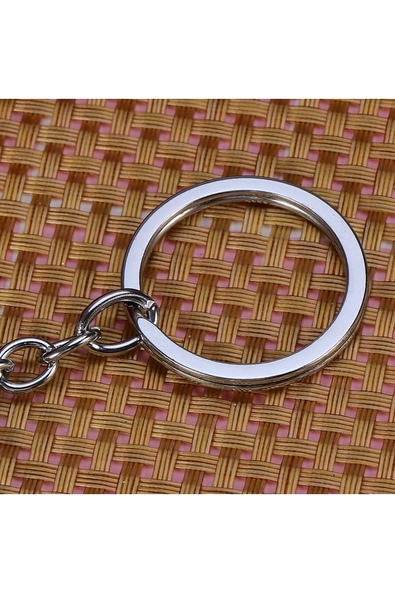 Simple Stylish Letter B Key Chain Zinc Alloy Silver Color Perfect for Keys Holding and Bag