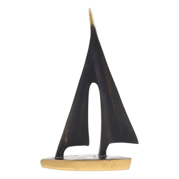 HOMEMAXS Simulated Sailing Ornaments Vintage Sailboat Statue Decorations Seaside Black