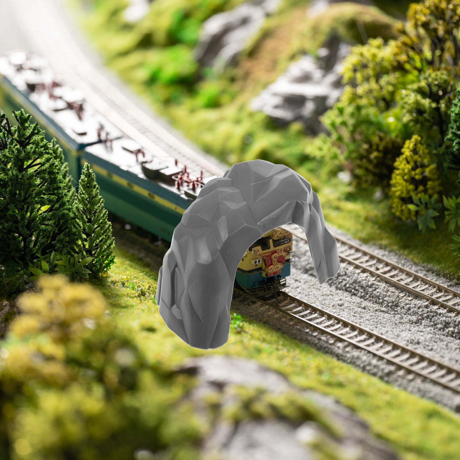 Model Cave Train HOMEMAXS Simulation Train Cave Tunnel Model Building Accessory Funny ...
