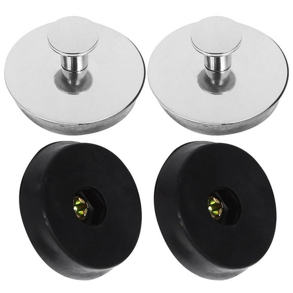 HOMEMAXS Sink Drain for Bathroom and Kitchen, Easy Installation, Silver, 4pcs