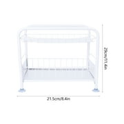 HOMEMAXS Sink Holder Kitchen Storage Rack Organizer under Organizers and White